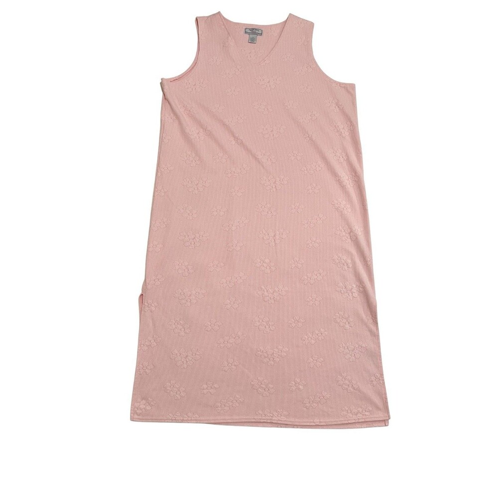 Passports Woman 3x Sleeveless Tunic Dress Pink Flowers - Picture 4 of 7